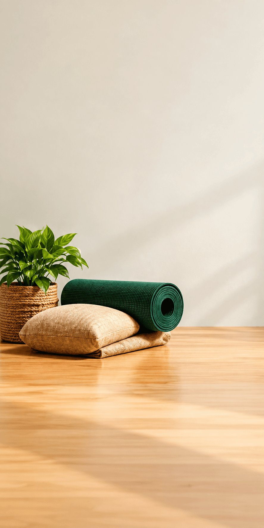 Yoga mat and props